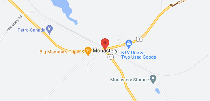 map of 922 940 Monastery Road